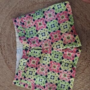 Cute multicolored size 14 Crown & Ivy shorts green, yellow, pink